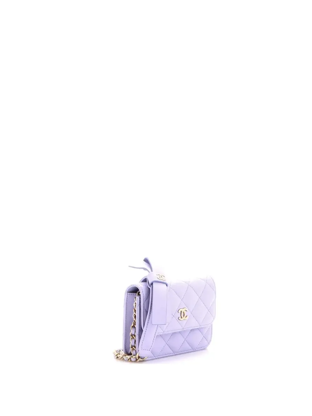 Chanel Bow Strap Card Holder On Chain #295140C20B